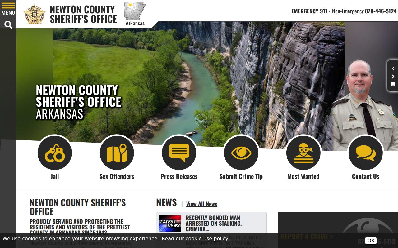 Newton County criminal records on the sheriff website